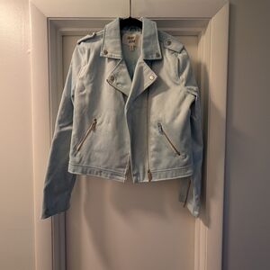 Light Blue Suede Jacket
